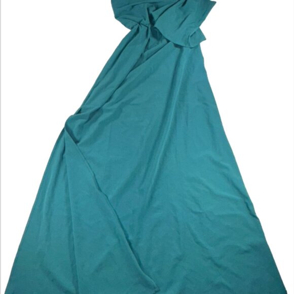 Pink Lily One Shoulder Dress Maxi Size XS Teal Bridesmaid Formal Wedding Guest - Picture 3 of 7